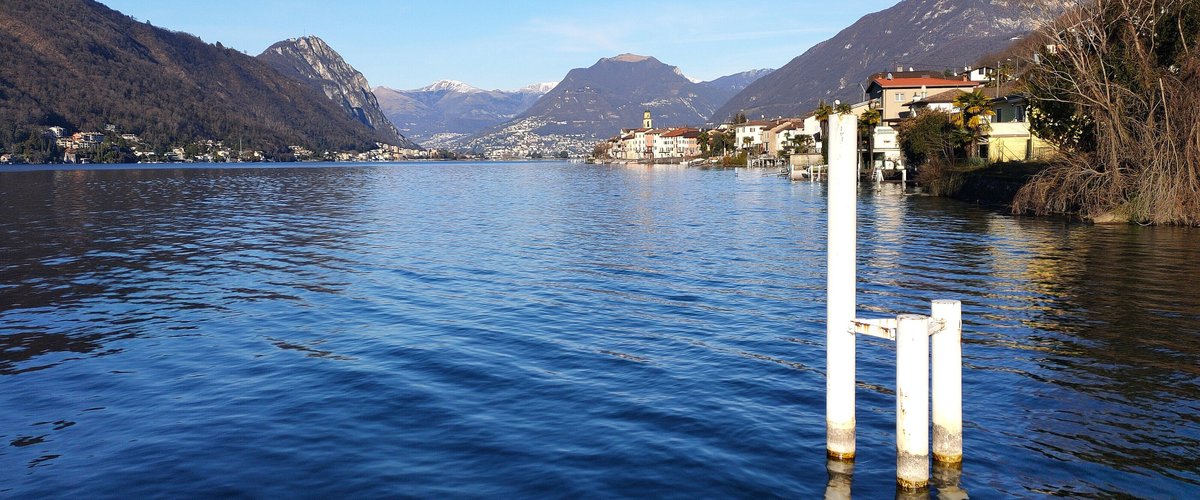 Lago di Lugano, 22 Gennaio 2023.