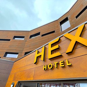 The Hex Hotel Main Entrance at The Yorkshire Hive