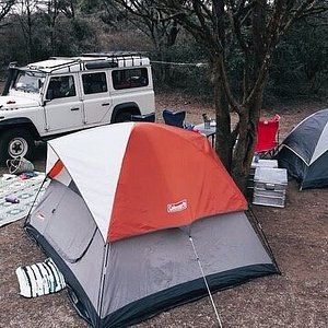 Camping at Nashal Lengot Camp on the border of Nairobi National park.