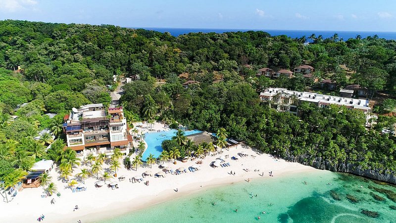 Aerial view of the Grand Roatan Caribbean Resort in Roatan, Honduras 