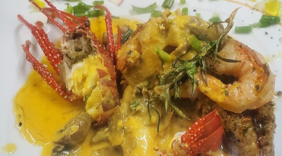 Seafood in Curry and Coconut milk sauce