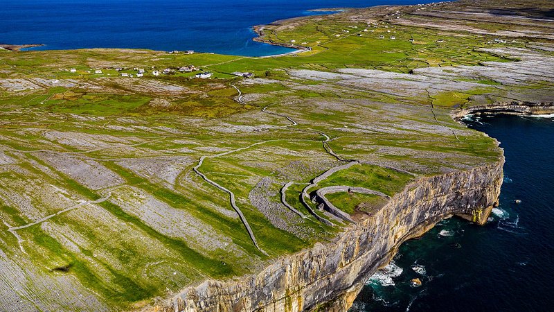 Dún Aengus on Inishmore on the Aran Islands, County Galway, Ireland 