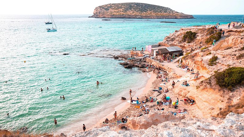 Paradise Beach in Ibiza, Spain