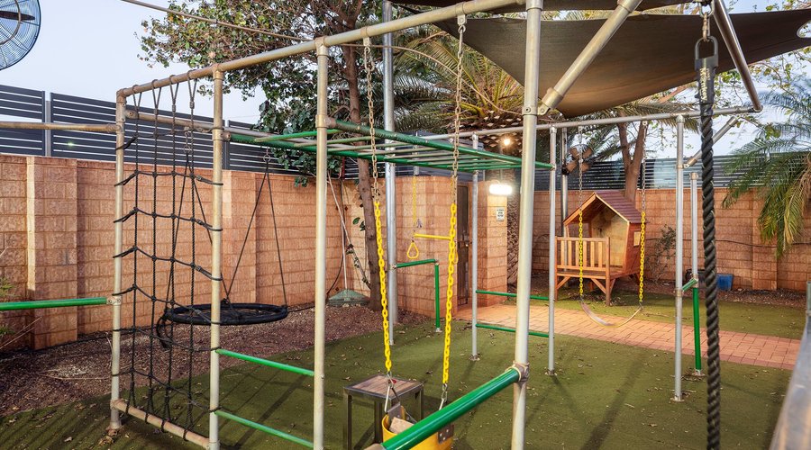 Secure kids play area and playground 