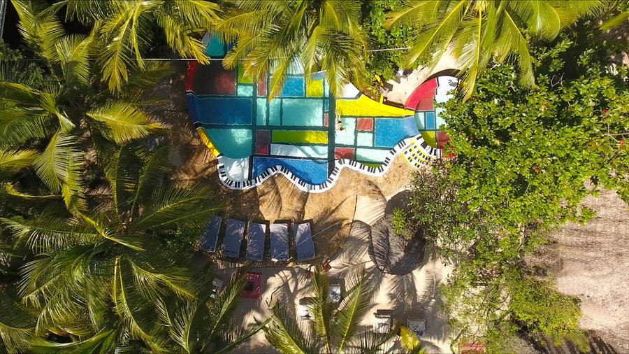 Aerial View of the swimming Pool