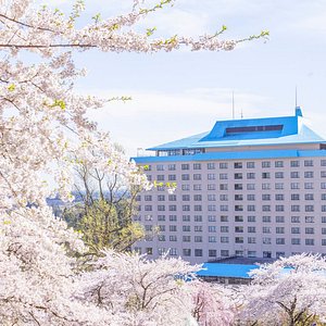 ホテル千秋閣外観(春)