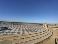 Terraço Mascagni Em Livorno, Ponto De Vista Ao Longo Do Mar Com O