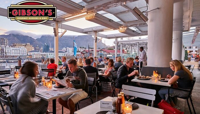 Gibson's is on the beautiful V&A Waterfront with a view of the infamous Table Mountain