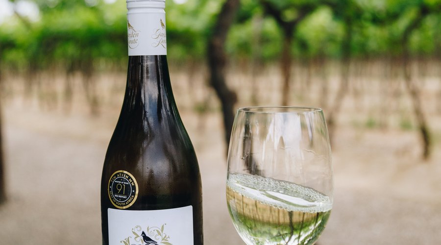 The Garden Route Sauvignon Blanc - the grapes are from the Upper Langkloof area, with the wine produced at De Krans. 