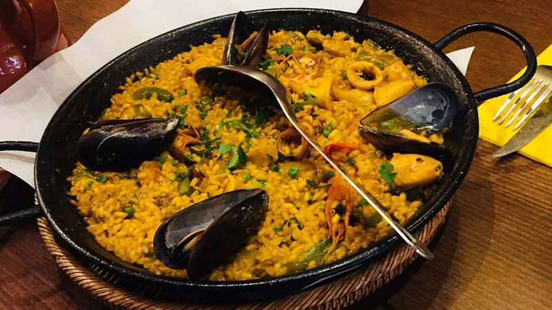 Seafood paella at Casa Paco 