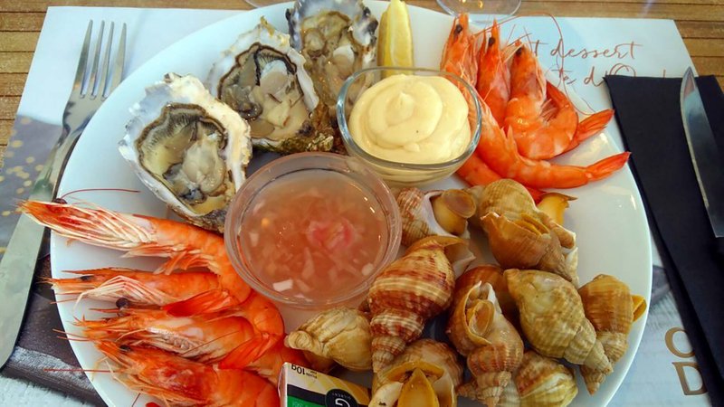 Prawns, escargot, and oysters at La Baraka 