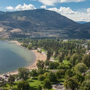 Skaha Lake, just steps away (122 steps to be exact) from the Lakeside Villa.