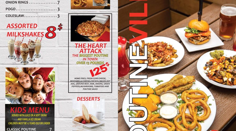 Poutineville's main menu is a celebration of Canada's favorite comfort food.