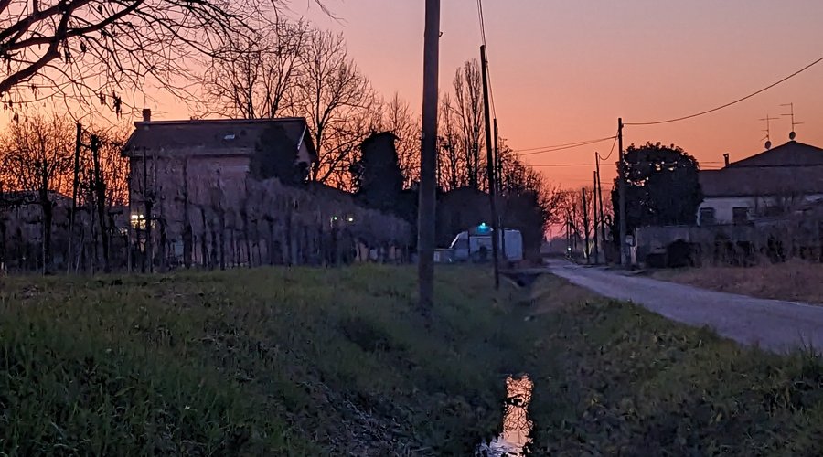 The sunset just outside the B&B
