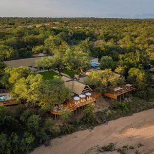 Thornybush Game Lodge | from the air 