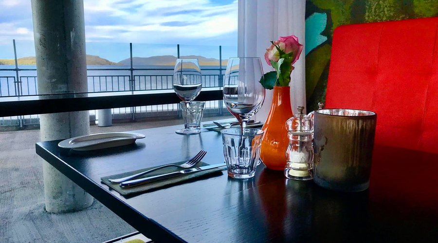 Utsikt fra A`la Carte restaurant.