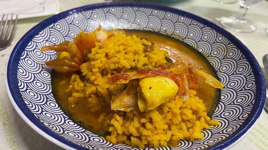 Arroz caldoso de pescado