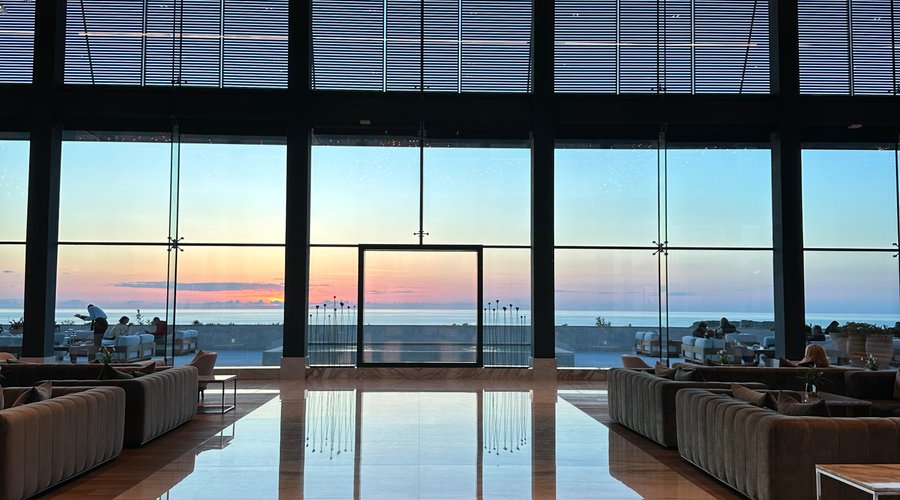 Lobby sunset