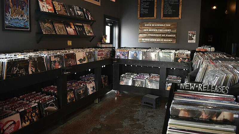Large selection of records at Vinyl Tap