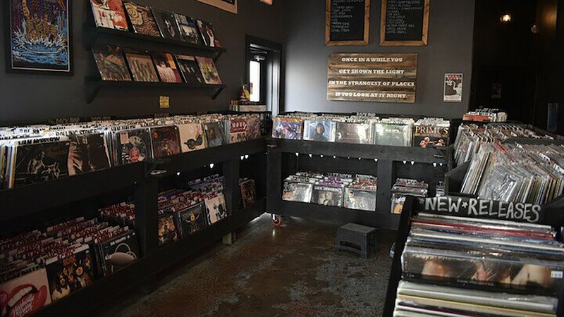 Large selection of records at Vinyl Tap