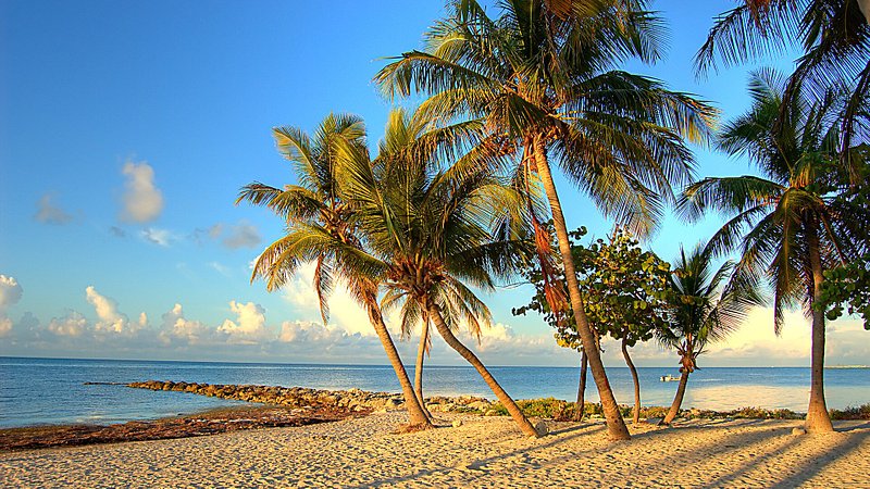 Sunrise on the beach in Key West, Florida
