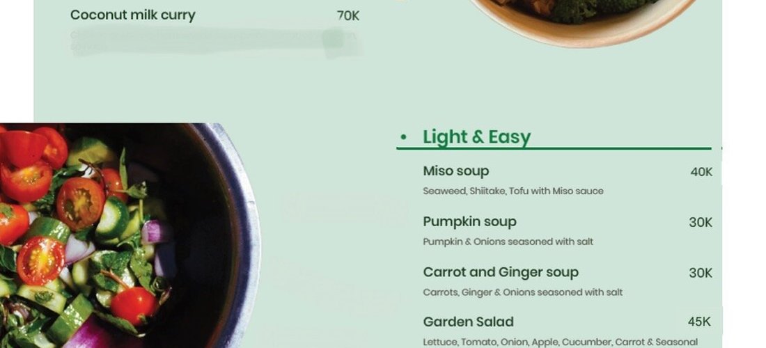 This is Her Kitchen menu. Please order through zalo or Facebook page. Thank you ❤️