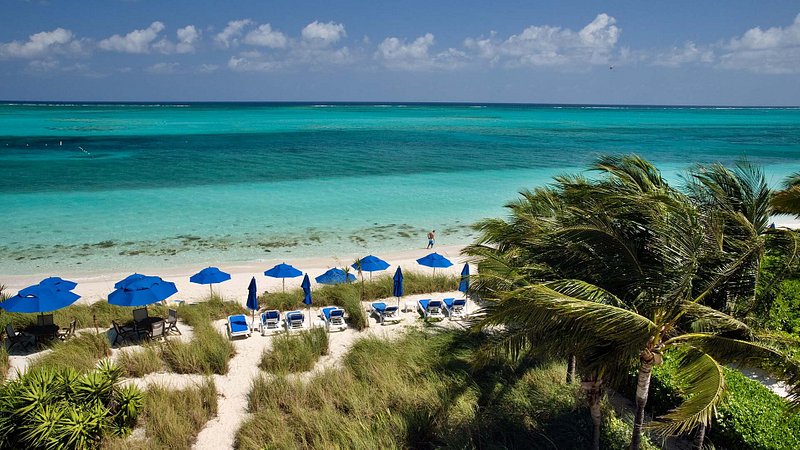 View of Beachfront on Grace Bay in Providenciales, Turks & Caicos 