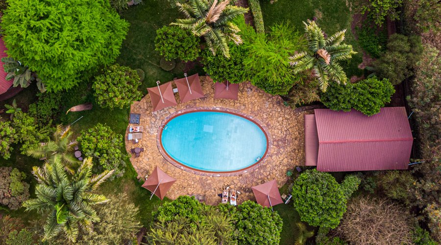 Aerial view of the pool!