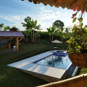 Vista a la piscina
