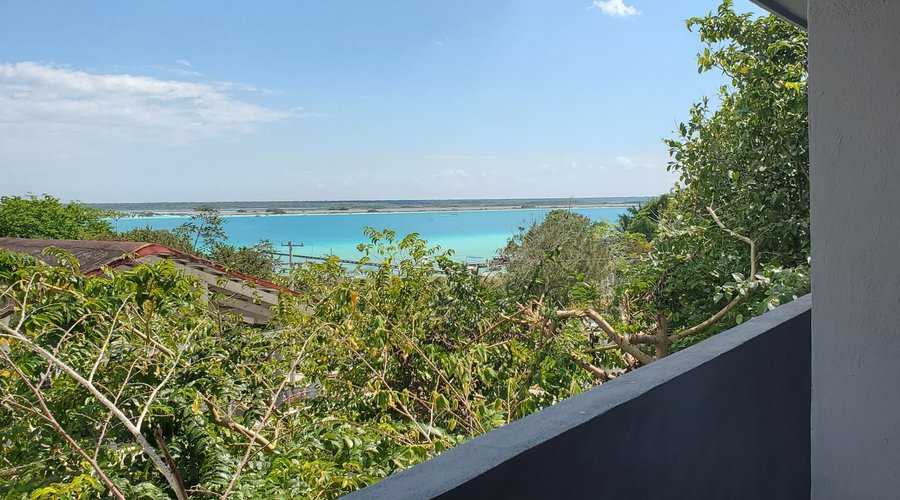 the view of the lagoon of the 7 colors from our balcony.