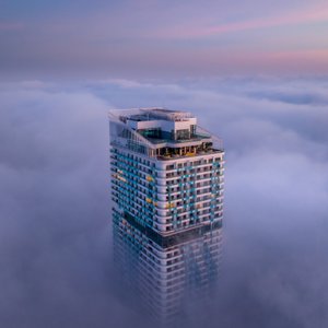 Grand Hyams Hotel in the mist