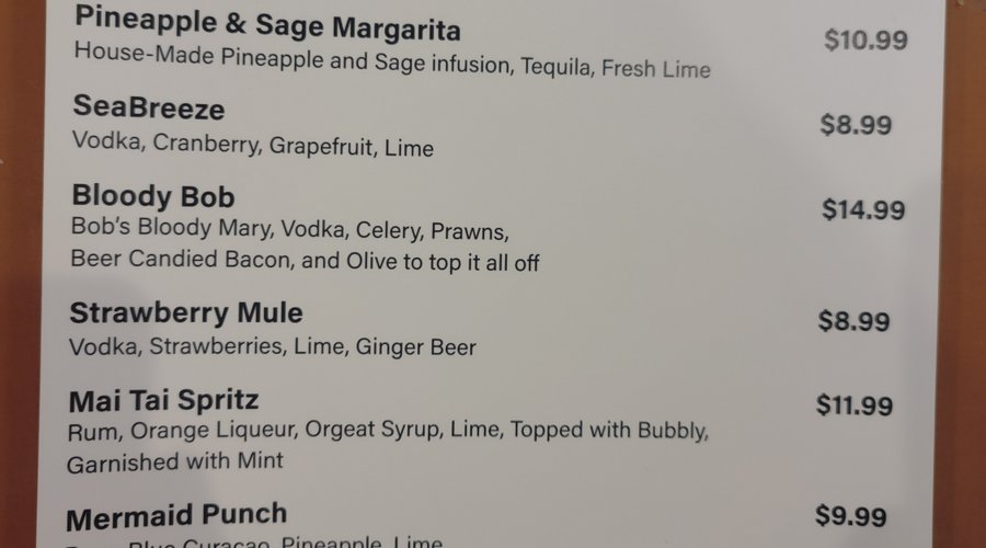 Cocktail Menu