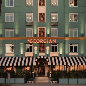 The Georgian Hotel at Sunset