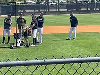 Third base/left field stands with replica of Yankee Stadium facade -  Picture of George M. Steinbrenner Field, Tampa - Tripadvisor