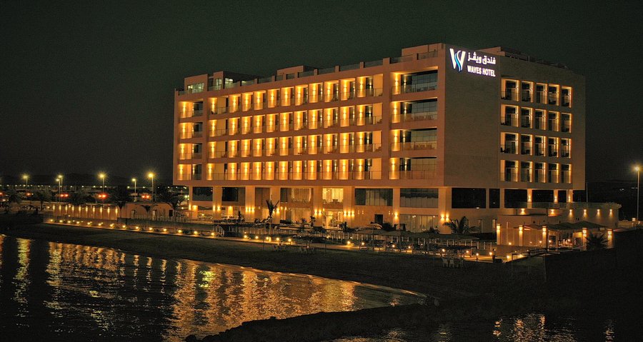 Hotel Beach front at Night