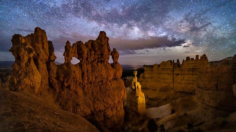 The Milky Way in Bryce Canyon National Park, Utah 