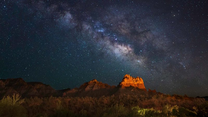 Night sky in Sedona, Arizona 