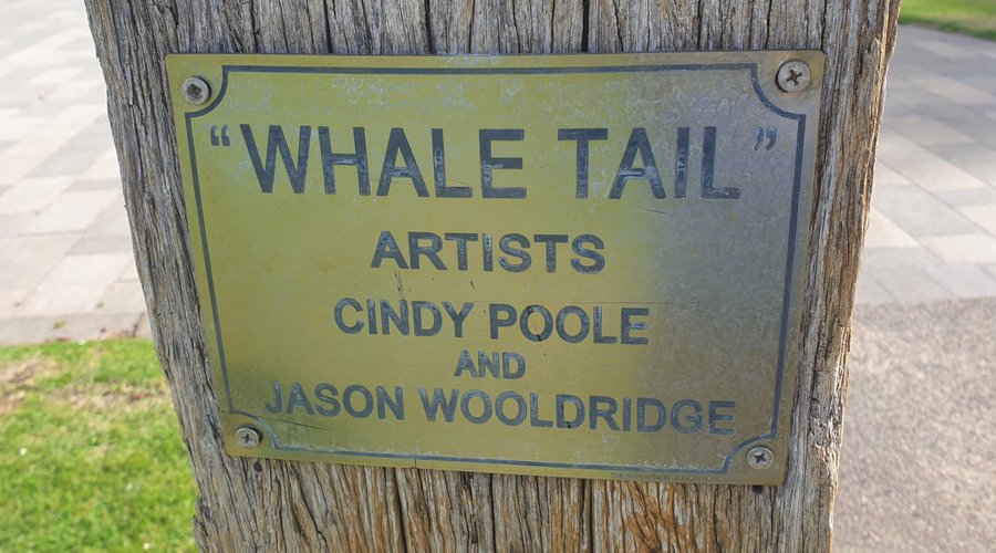 Whale Tail Esperance Plaque