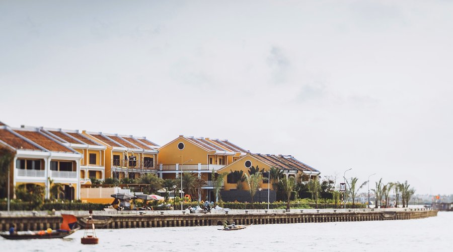 The façade of Bay Resort Hoi An in the morning