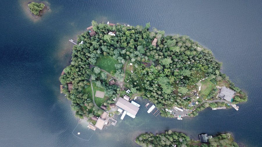 Drone photo of our island