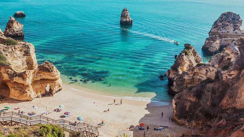 Lagos beach in Algarve, Portugal 