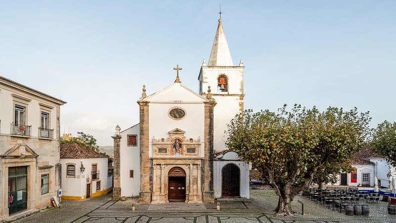 Historic church in city center of Obidos, Portugal 