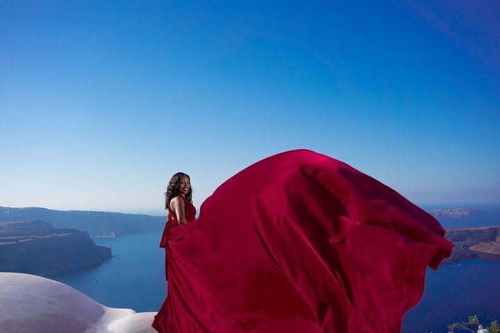 2023 Santorini Flying Dress Photoshoot