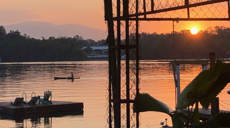 Sunrise over the Rio Dulce