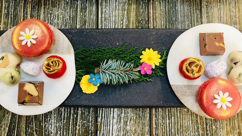 Seasonal mignardises at Goosefoot