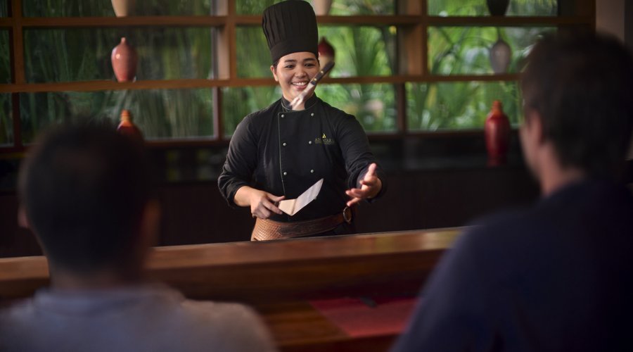 Origami Japanese Restaurant at Anantata Veli maldives Resort - Chef in action