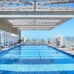 Rooftop views from the pool at Cheval Maison - The Palm Dubai