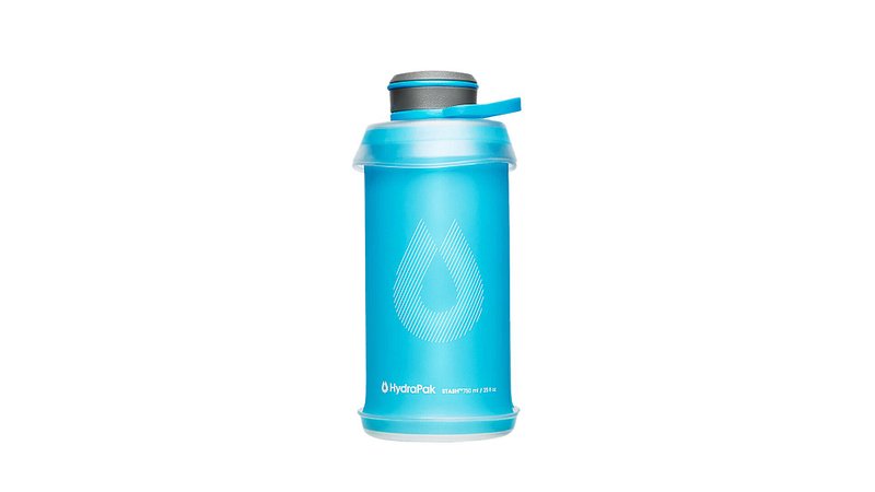 Joie MSC Collapsible Silicone Water Bottle On The Go BPA-Free Blue & Gray  16 Oz