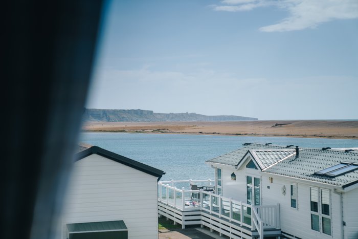 Above Chesil Beach looking towards Weymouth - Dorset coast…