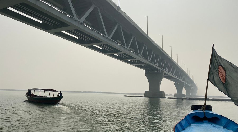Under the Padma bridge